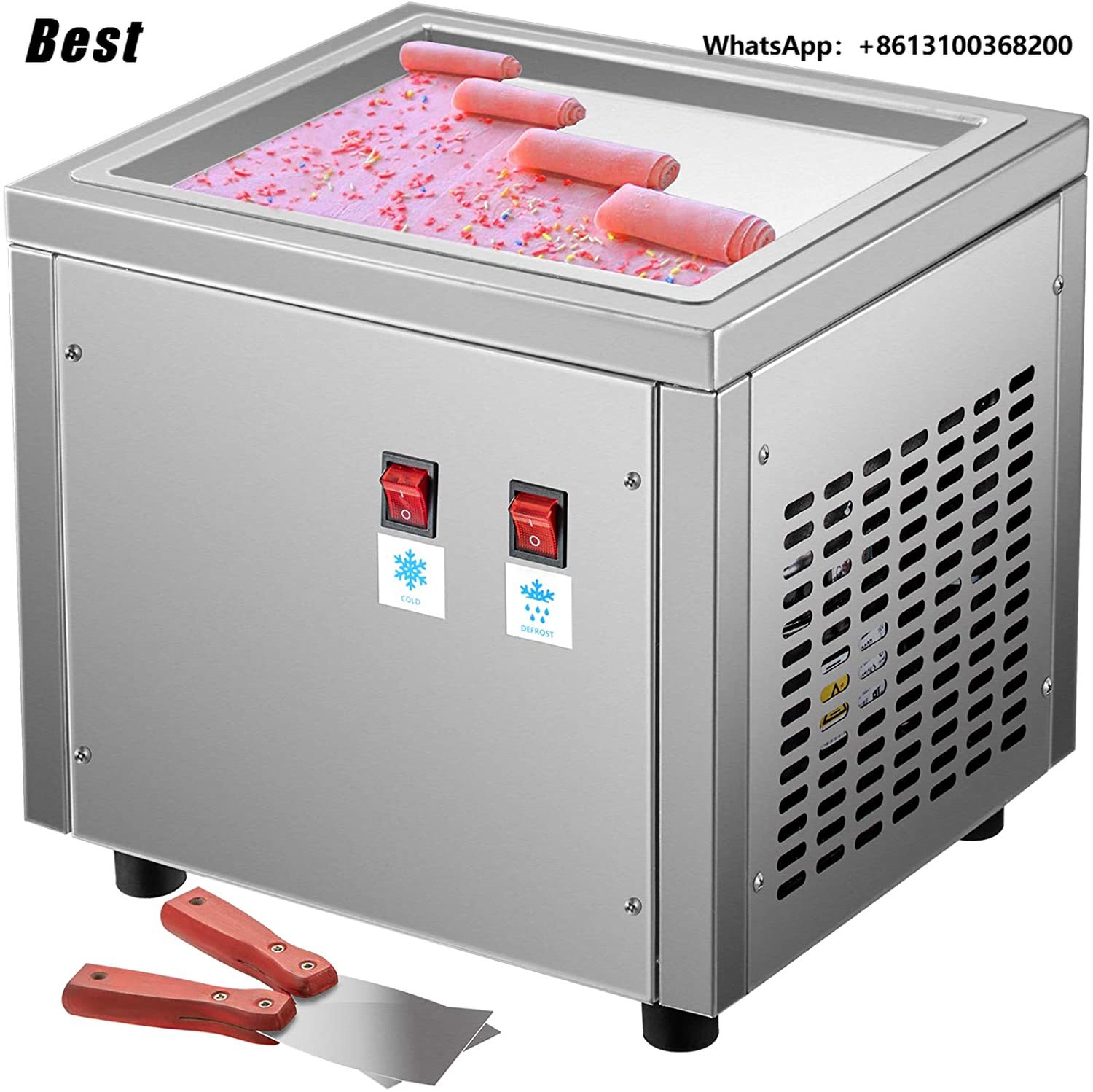Rolled Ice Cream Machine Fried Plate - Máquina para Hacer Helados Fritos Enrollados