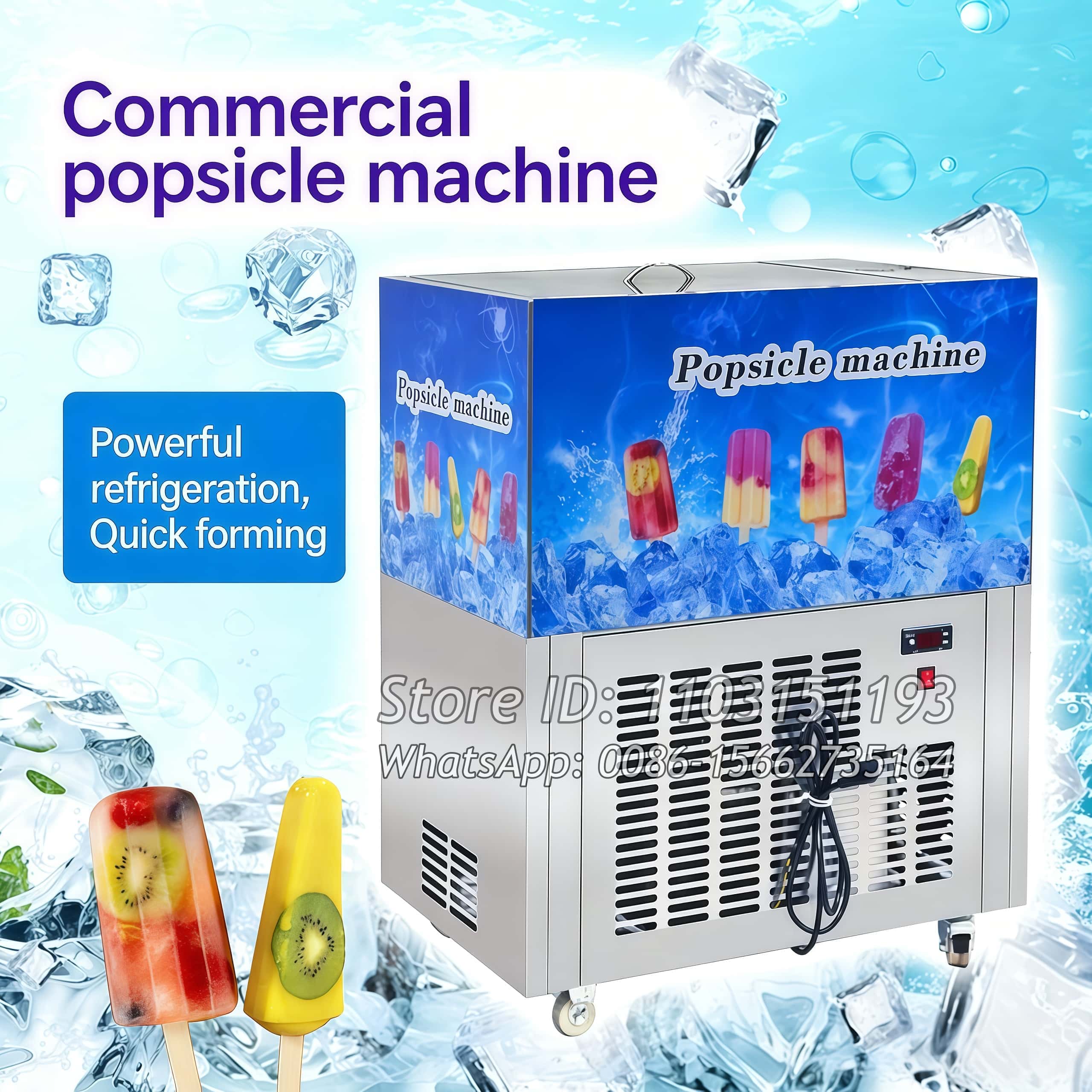 Commercial Popsicle Mold Maker Machine - Máquina Comercial de Helados con Múltiples