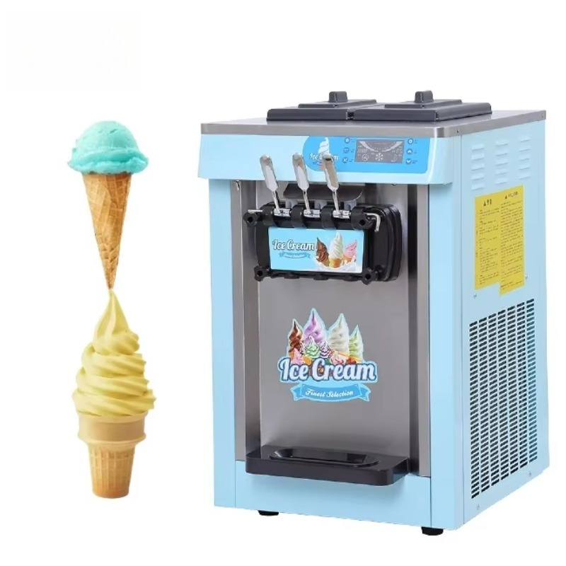 Soft Serve Ice Cream Machine 3 Flavor - Máquina de Helados Suaves Comercial Automática
