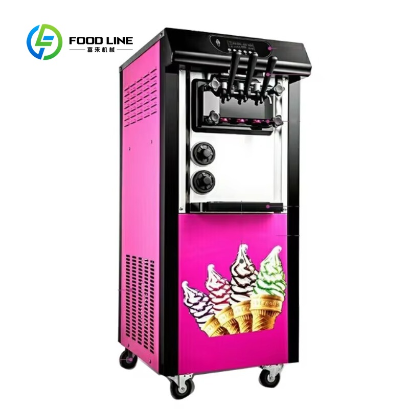 Soft Serve Ice Cream Machine 3 Flavor - Máquina automática de helado de yogur