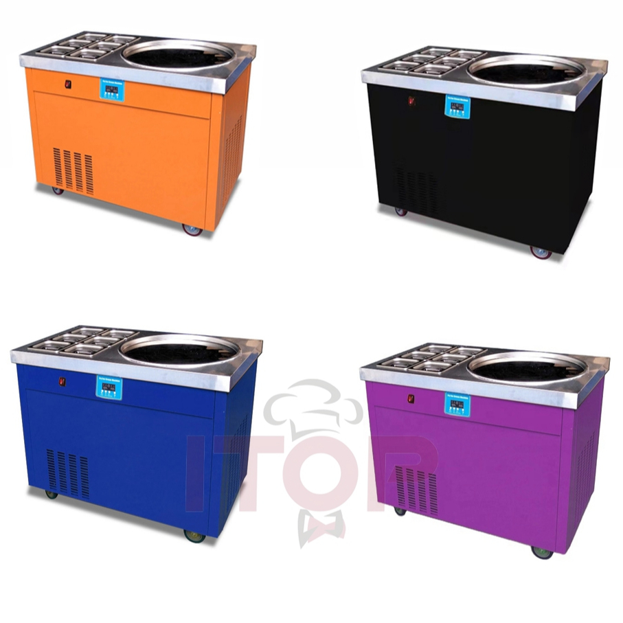 Rolled Ice Cream Machine Fried Plate - Máquina Comercial de Helado Frito en