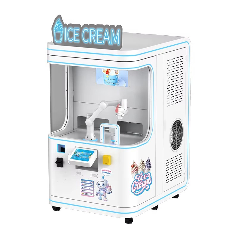 Soft Serve Ice Cream Machine 3 Flavor - Máquina Expendedora de Helados con Brazo