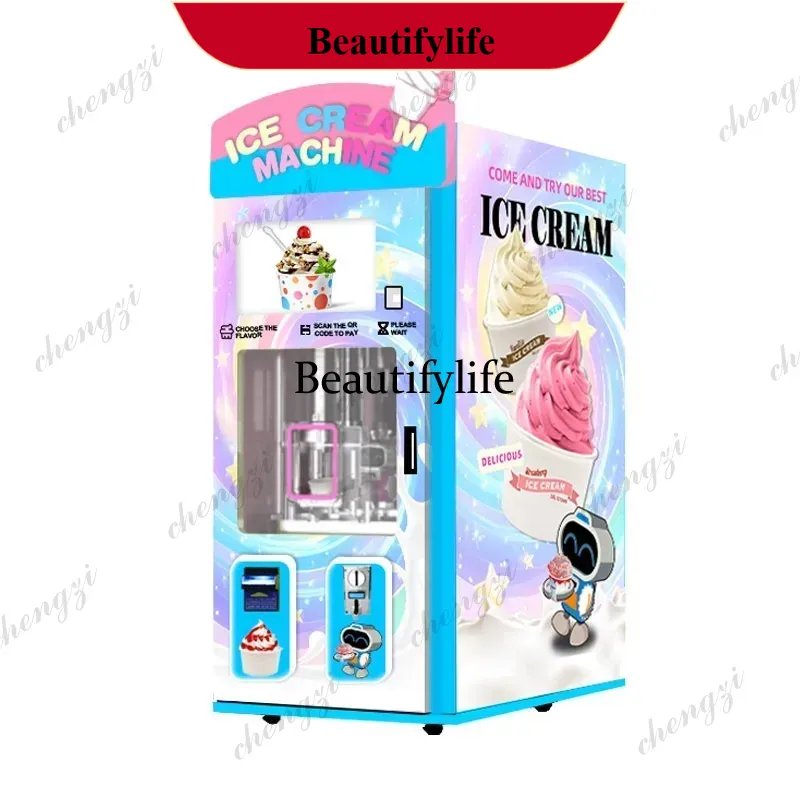 Frozen Yogurt Machine Commercial - Máquina expendedora automática de helados, de