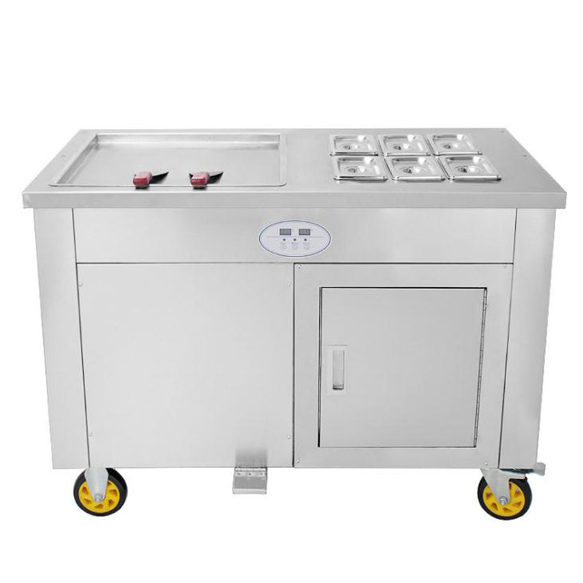 Rolled Ice Cream Machine Fried Plate - Máquina eléctrica para hacer helados fritos