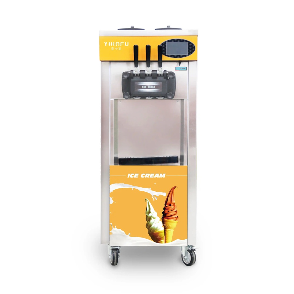 Soft Ice Cream Maker Machine Commercial - Máquina Comercial para Hacer Helado Rápido,