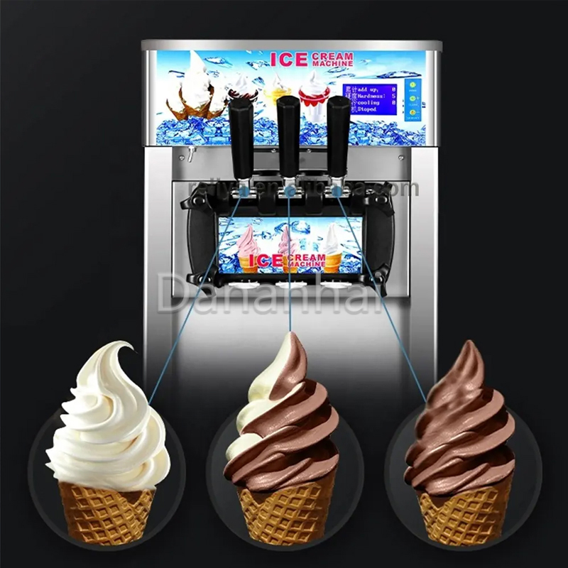 Frozen Yogurt Machine Commercial - Máquina de Helado Suave de Acero