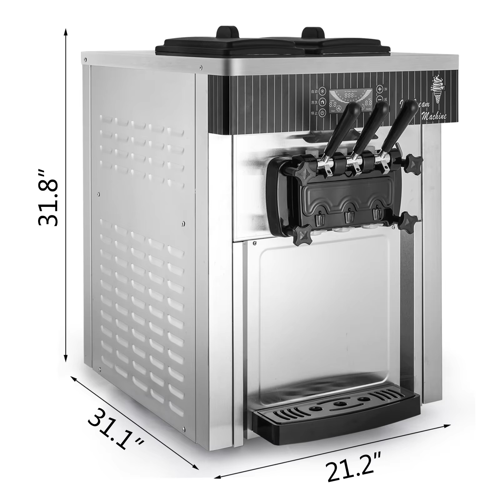 Máquina de Helado Suave Vertic - Soft Serve Ice Cream Machine 3 Flavor reseña y precio