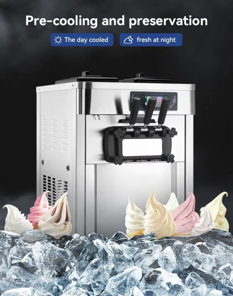 Máquina Profesional Comercial  - Soft Serve Ice Cream Machine 3 Flavor reseña y precio