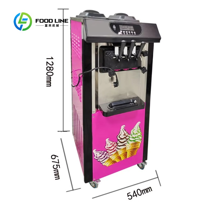 Máquina automática de helado d - Soft Serve Ice Cream Machine 3 Flavor reseña y precio