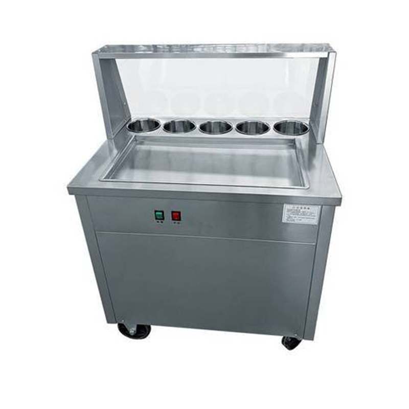 Máquina comercial de yogur de  - Rolled Ice Cream Machine Fried Plate reseña y precio