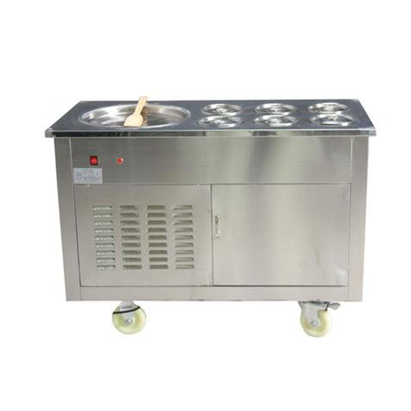 Máquina comercial de yogur de  - Rolled Ice Cream Machine Fried Plate reseña y precio