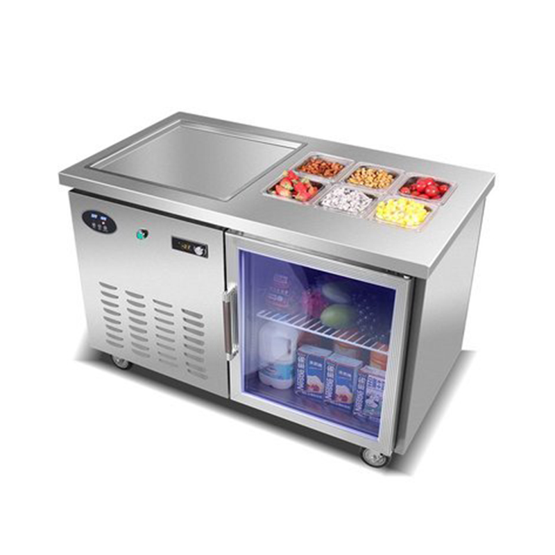Máquina comercial de yogur de  - Rolled Ice Cream Machine Fried Plate reseña y precio
