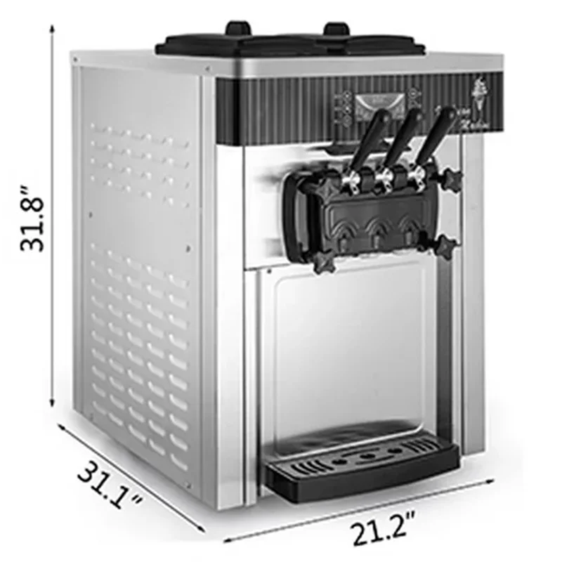 Máquina de helado suave y yogu - Commercial Ice Cream Machine Countertop reseña y precio