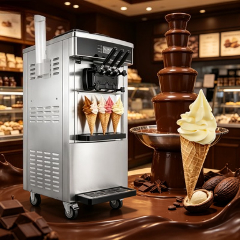 Máquina Profesional Comercial  - Soft Serve Ice Cream Machine 3 Flavor reseña y precio