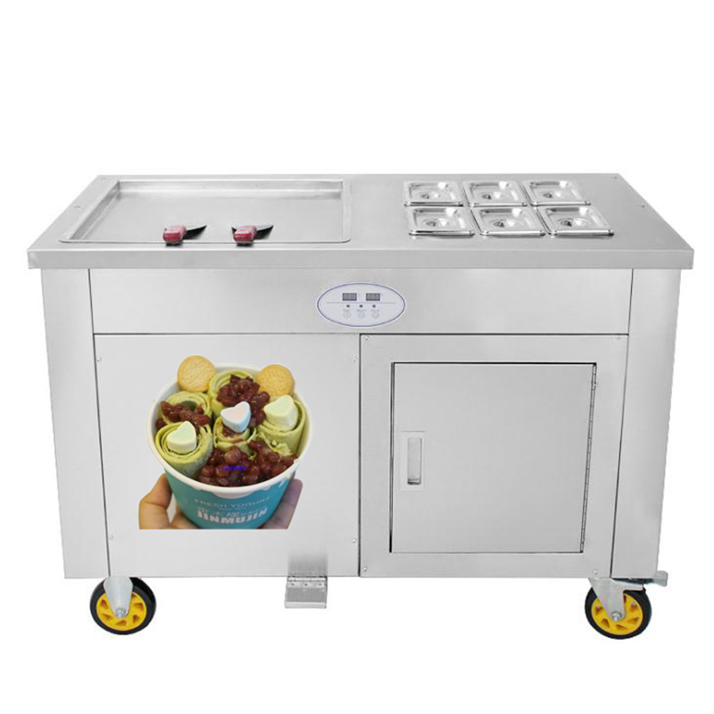 Máquina eléctrica para hacer h - Rolled Ice Cream Machine Fried Plate reseña y precio
