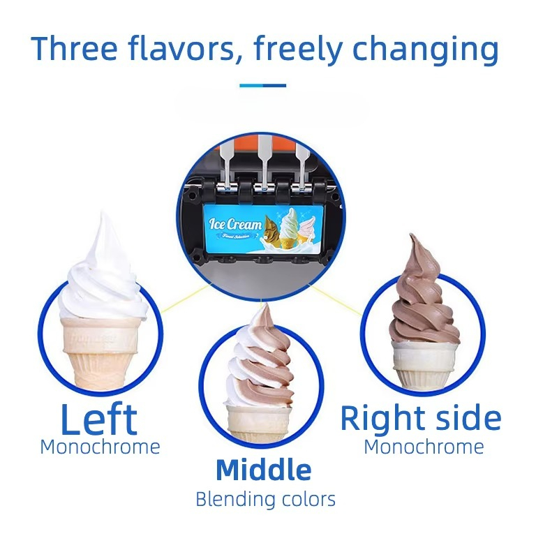 Máquina de Helados Suaves de 3 - Soft Serve Ice Cream Machine 3 Flavor reseña y precio