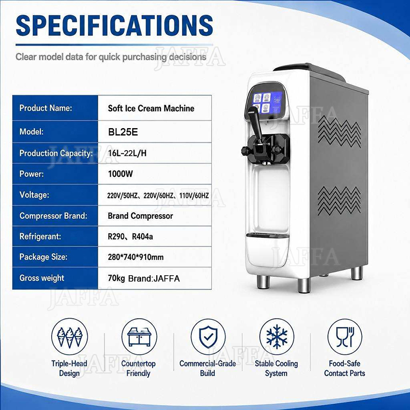 Mini máquina comercial para ha - Commercial Ice Cream Machine Countertop reseña y precio