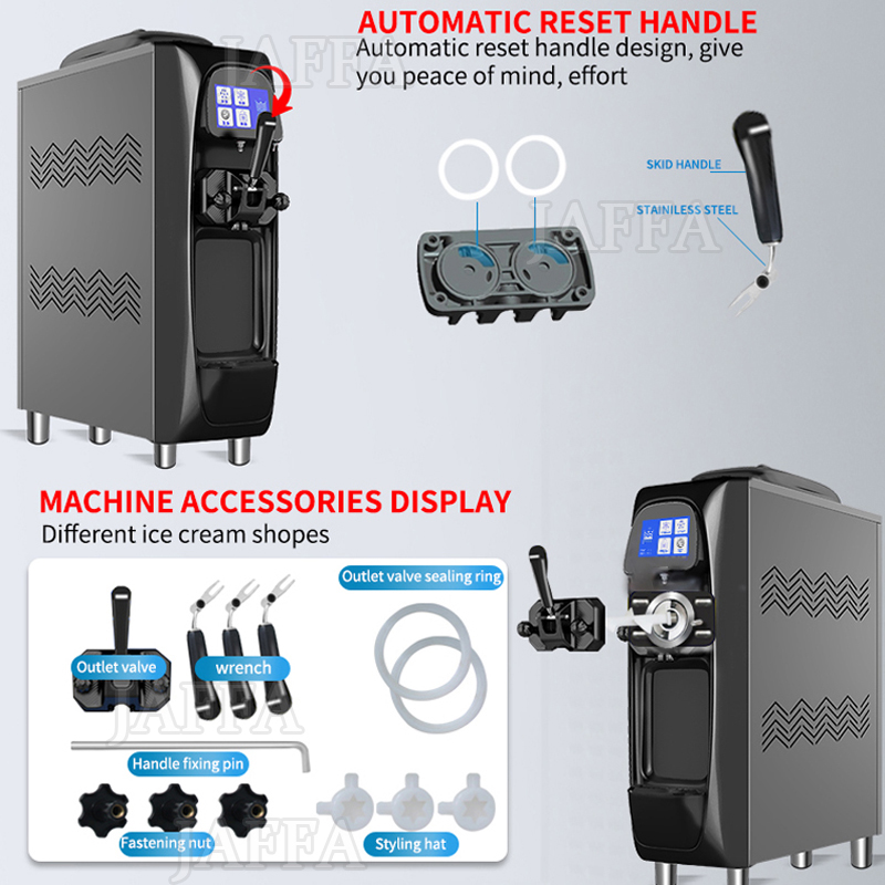 Mini máquina comercial para ha - Commercial Ice Cream Machine Countertop reseña y precio