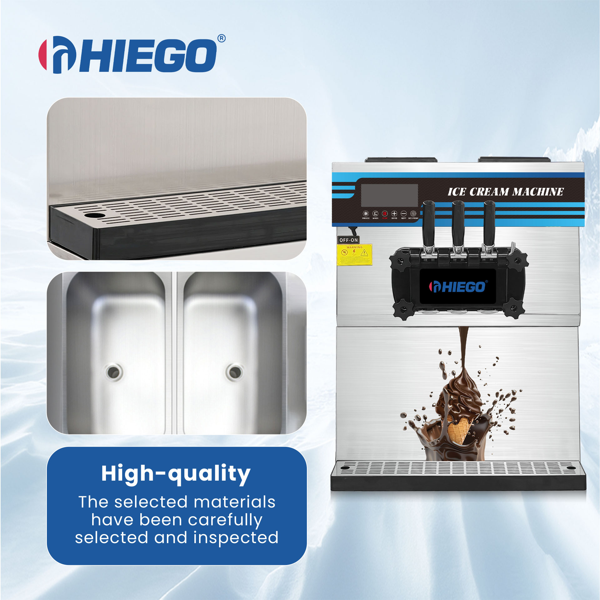 Máquina de Helados Comercial A - Soft Serve Ice Cream Machine 3 Flavor reseña y precio