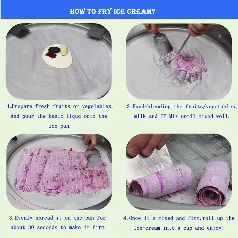 Máquina para hacer rollos de h - Rolled Ice Cream Machine Fried Plate reseña y precio