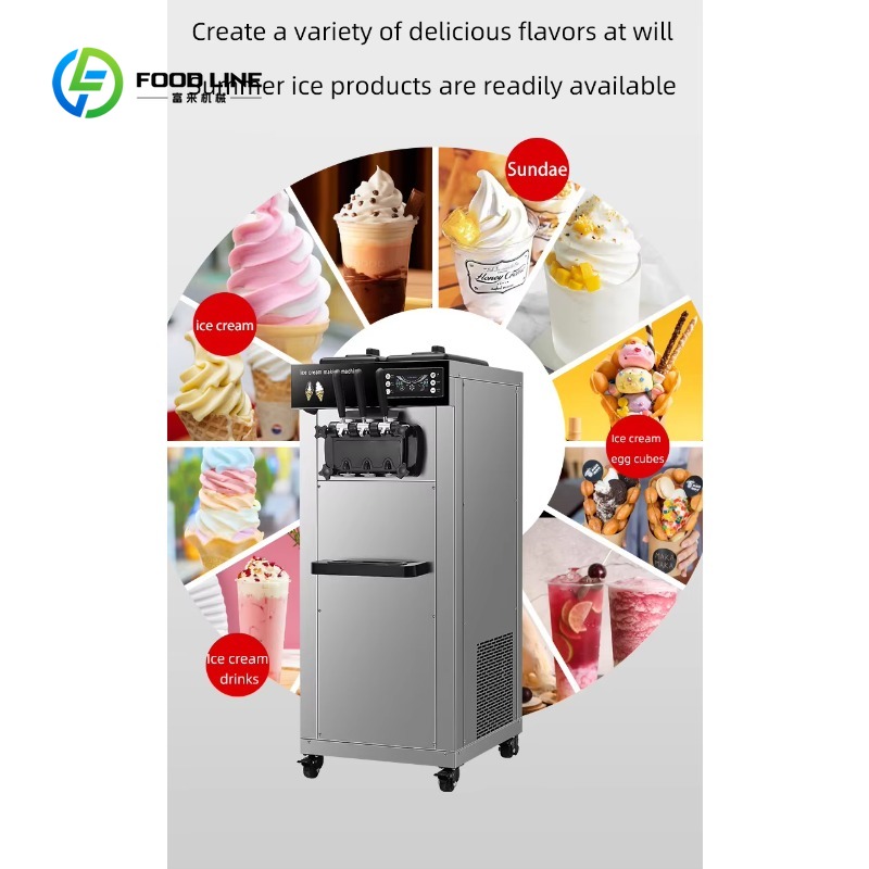 Máquina de helado suave comerc - Soft Serve Ice Cream Machine 3 Flavor reseña y precio