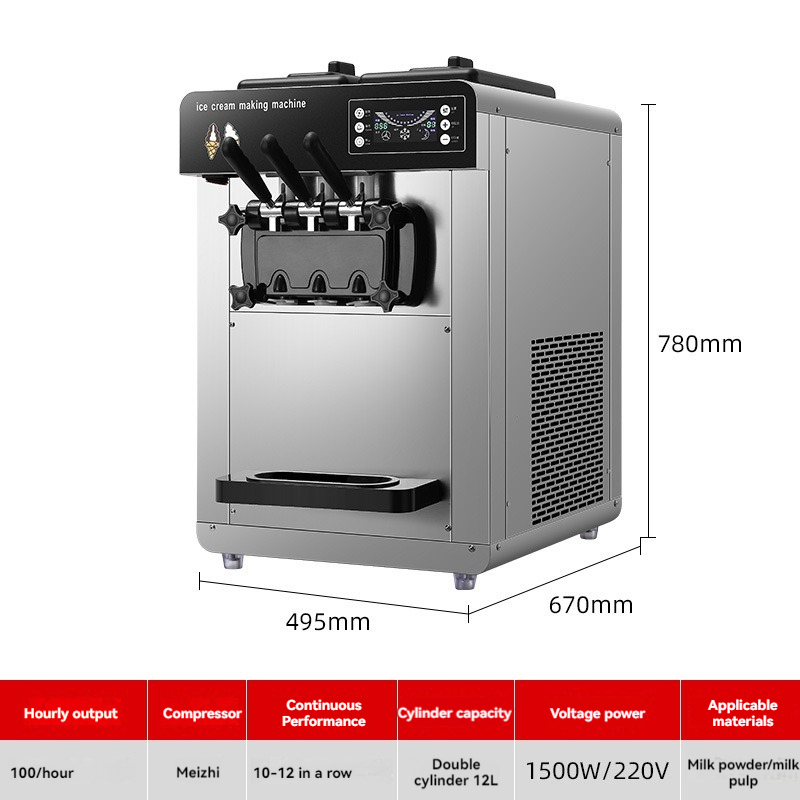 Máquina de helado suave para c - Commercial Ice Cream Machine Countertop reseña y precio
