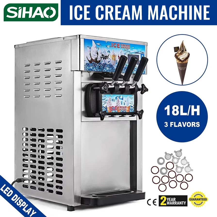 Máquina comercial de helado cr - Commercial Ice Cream Machine Countertop reseña y precio