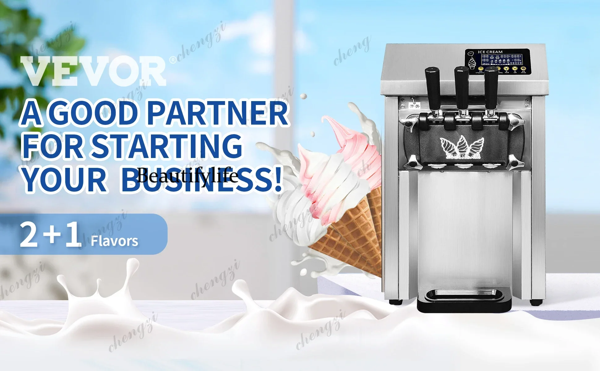 Máquina de helados comercial A - Soft Ice Cream Maker Machine Commercial reseña y precio