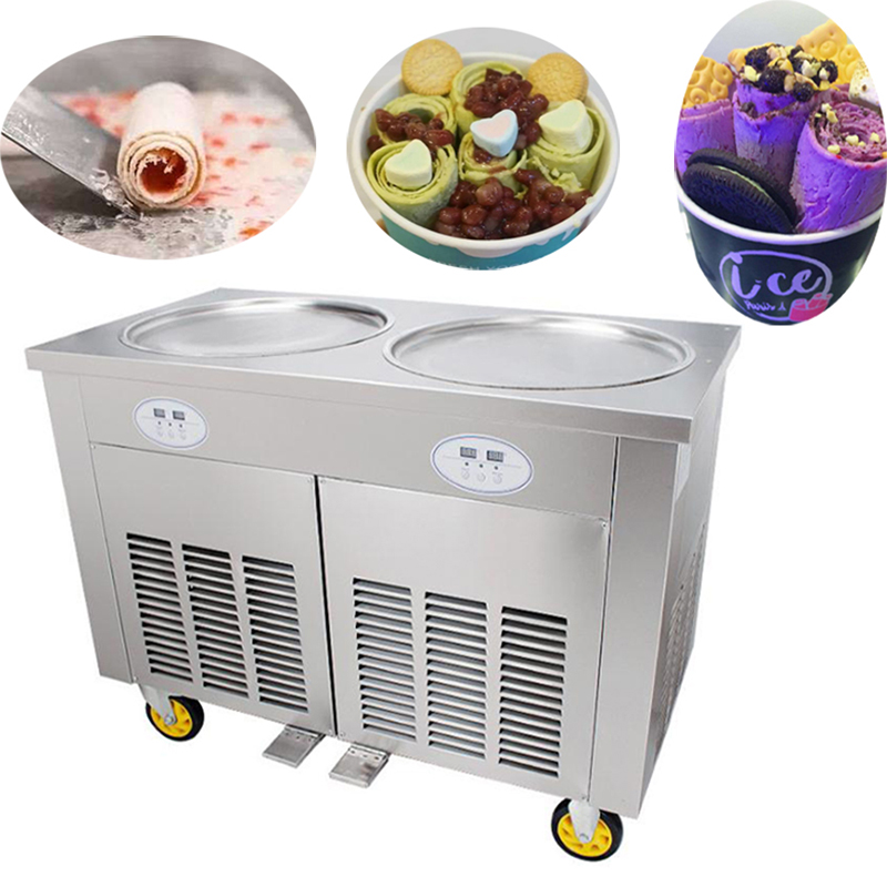 Máquina para hacer rollos de h - Rolled Ice Cream Machine Fried Plate reseña y precio